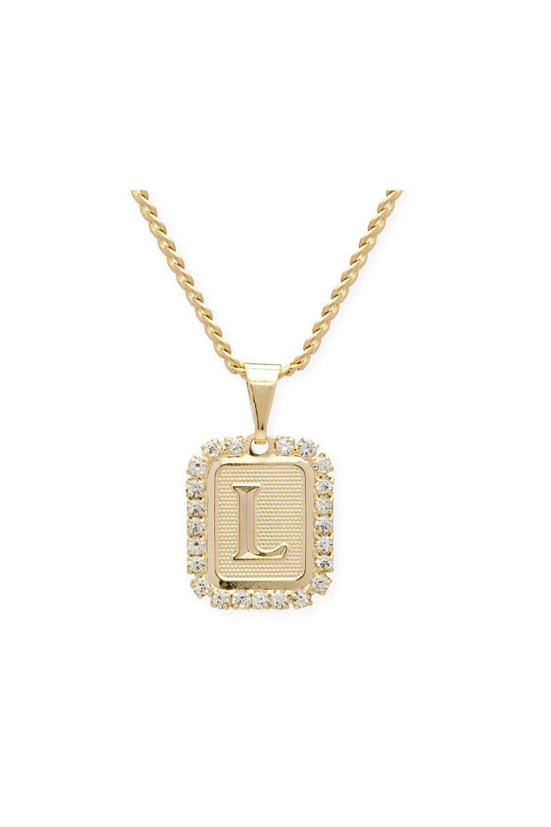 Royal Initial Card Necklace