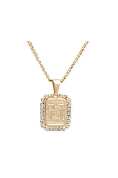 Royal Initial Card Necklace