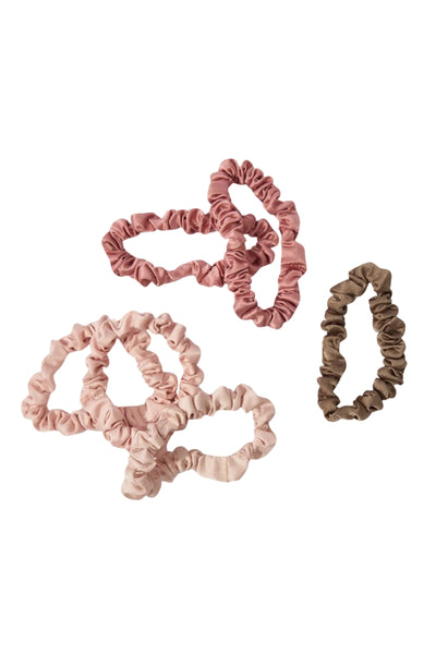 KITSCH Holiday Ultra Petite Scrunchies 6pc Set-Terracotta