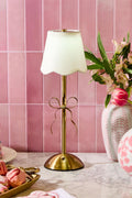 Gold Bow LED Portable Cordless Table Lamp