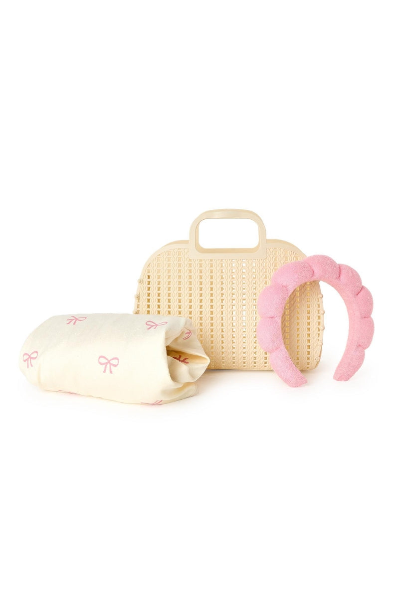Coquette Spa Headband and Wrap Towel Set
