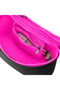 KUSSHI Large Neoprene Train Case-Black/Pink