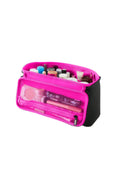 KUSSHI Large Neoprene Train Case-Black/Pink