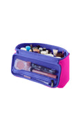 KUSSHI Large Neoprene Train Case-Pink/Indigo