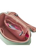 KUSSHI Small Neoprene Train Case-Sage/Coral Rose