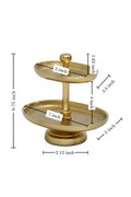 Gold 2-Tier Stand/Jewelry Holder