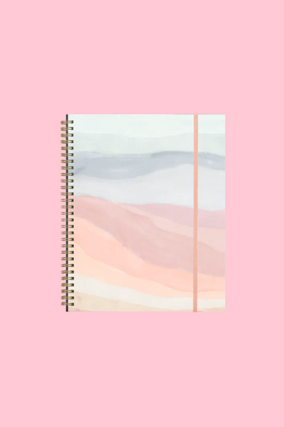 Undated Perpetual Goal Setting Planner - Sunset Stripes