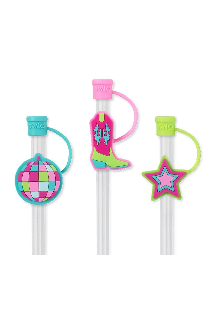 Disco Cowgirl Straw Topper Set