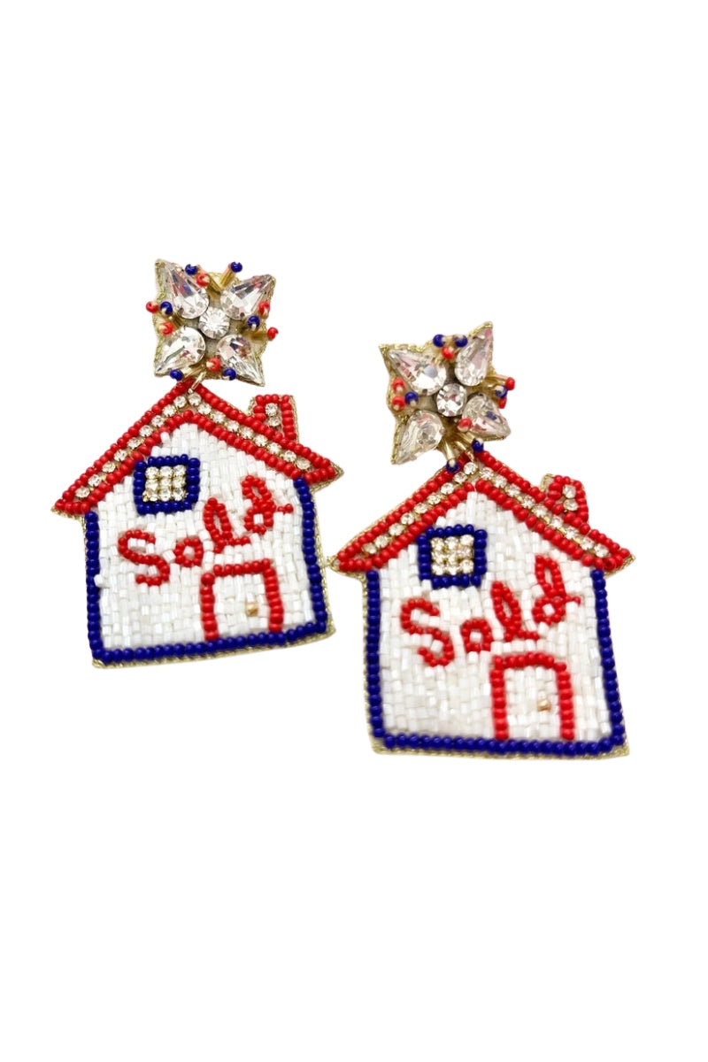 "Sold" House Earrings