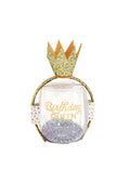 Birthday Queen Wine Glass & Glitter Crown Headband