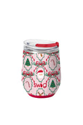 Christmas Cameos Stemless Wine Cup 12oz
