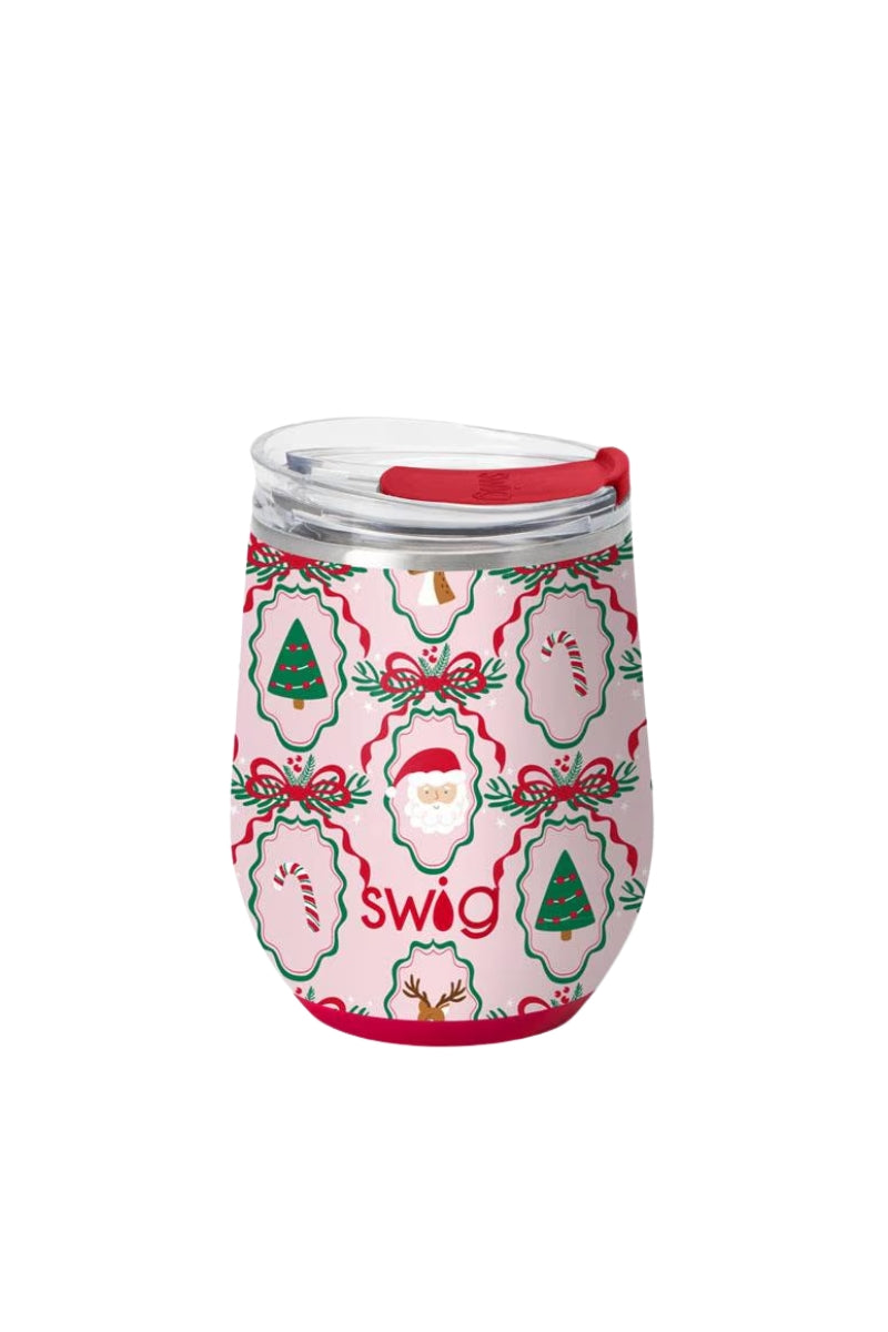 Christmas Cameos Stemless Wine Cup 12oz