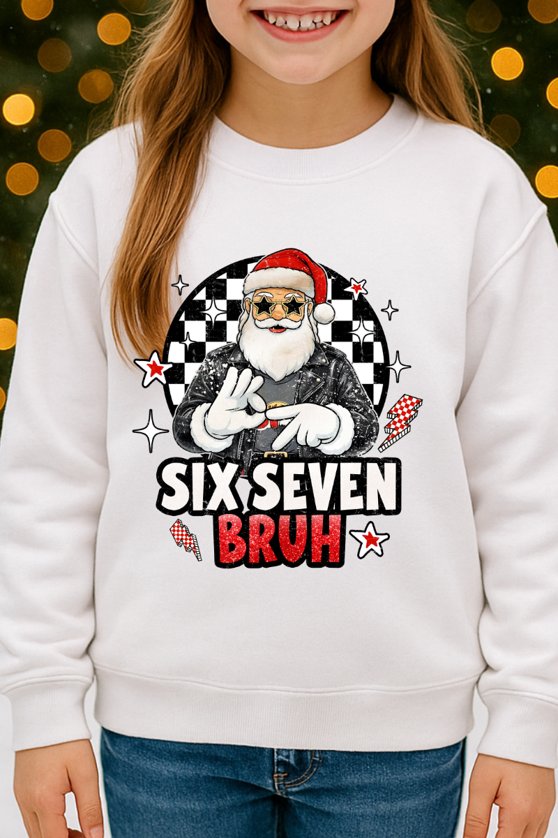 Six Seven Bruh Graphic Sweatshirt