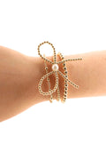 Gold Bow+June+5MM Bracelet Stack