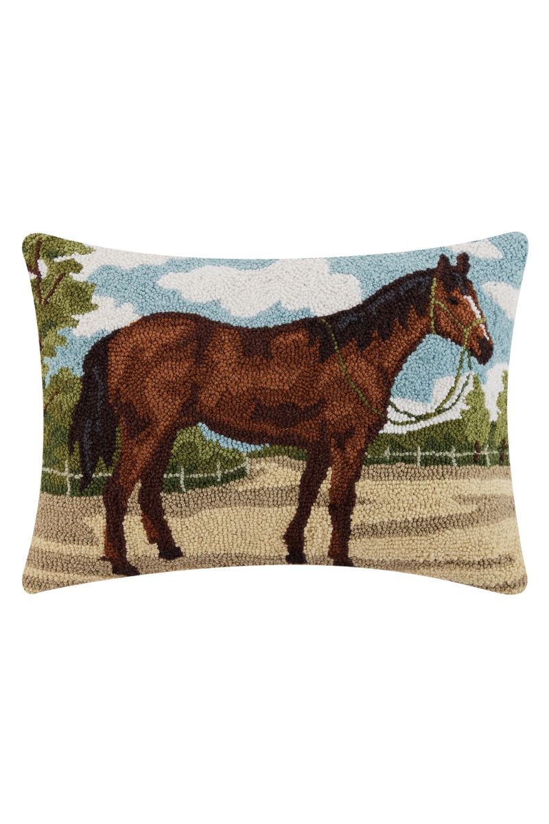 Brown Horse Hook Pillow