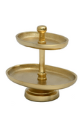 Gold 2-Tier Stand/Jewelry Holder