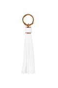 XL Leather Tassel Bag Charm