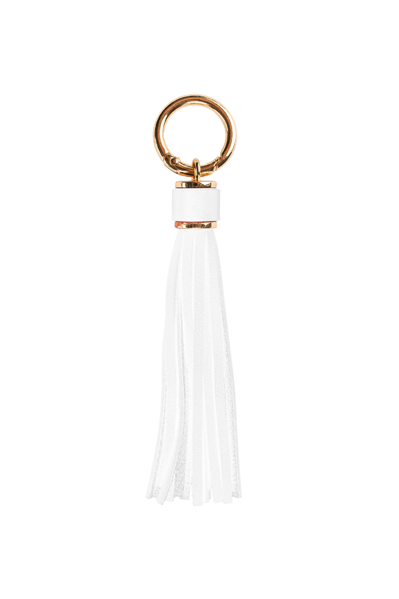 XL Leather Tassel Bag Charm