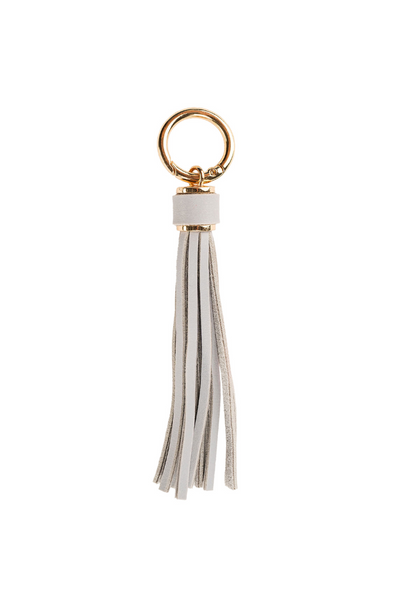 XL Leather Tassel Bag Charm