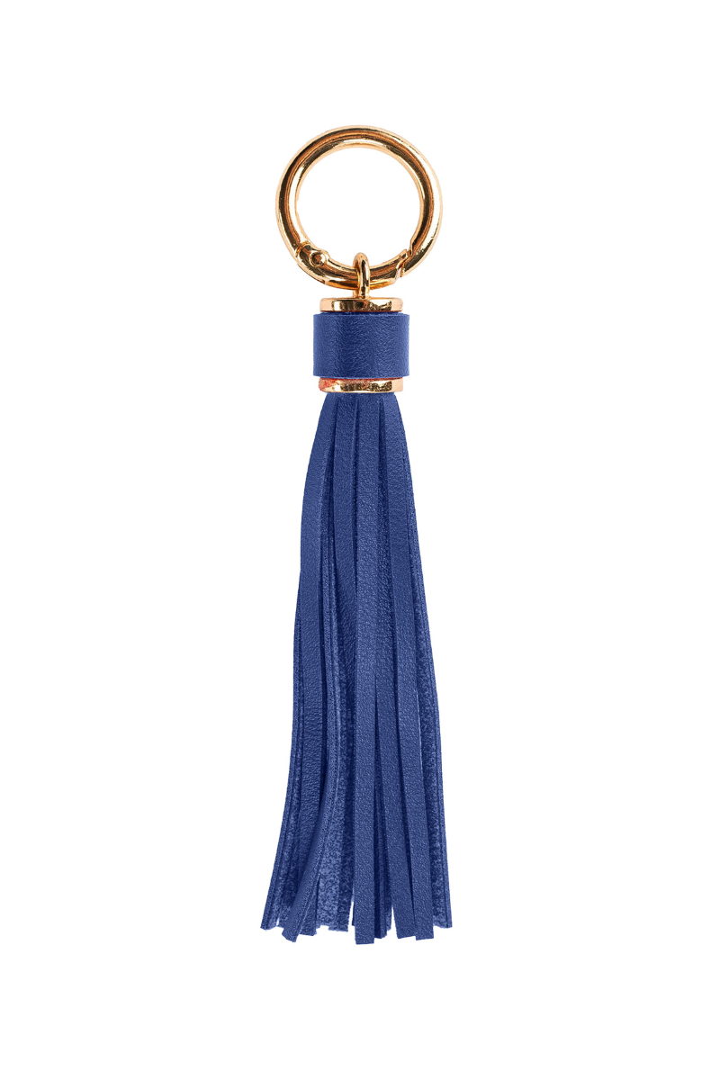 XL Leather Tassel Bag Charm
