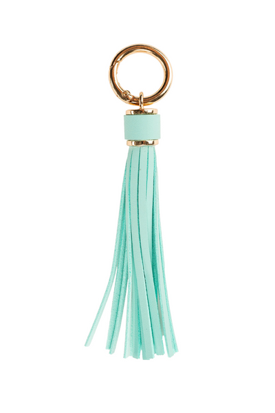 XL Leather Tassel Bag Charm