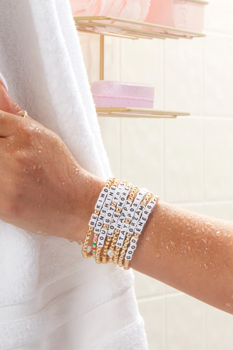 Stay Positive - Waterproof Gold Bracelet