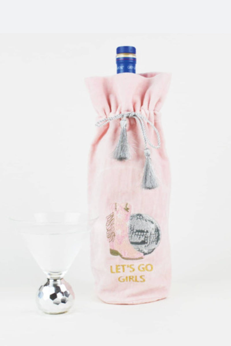 Disco Party Embroidered Wine Bag