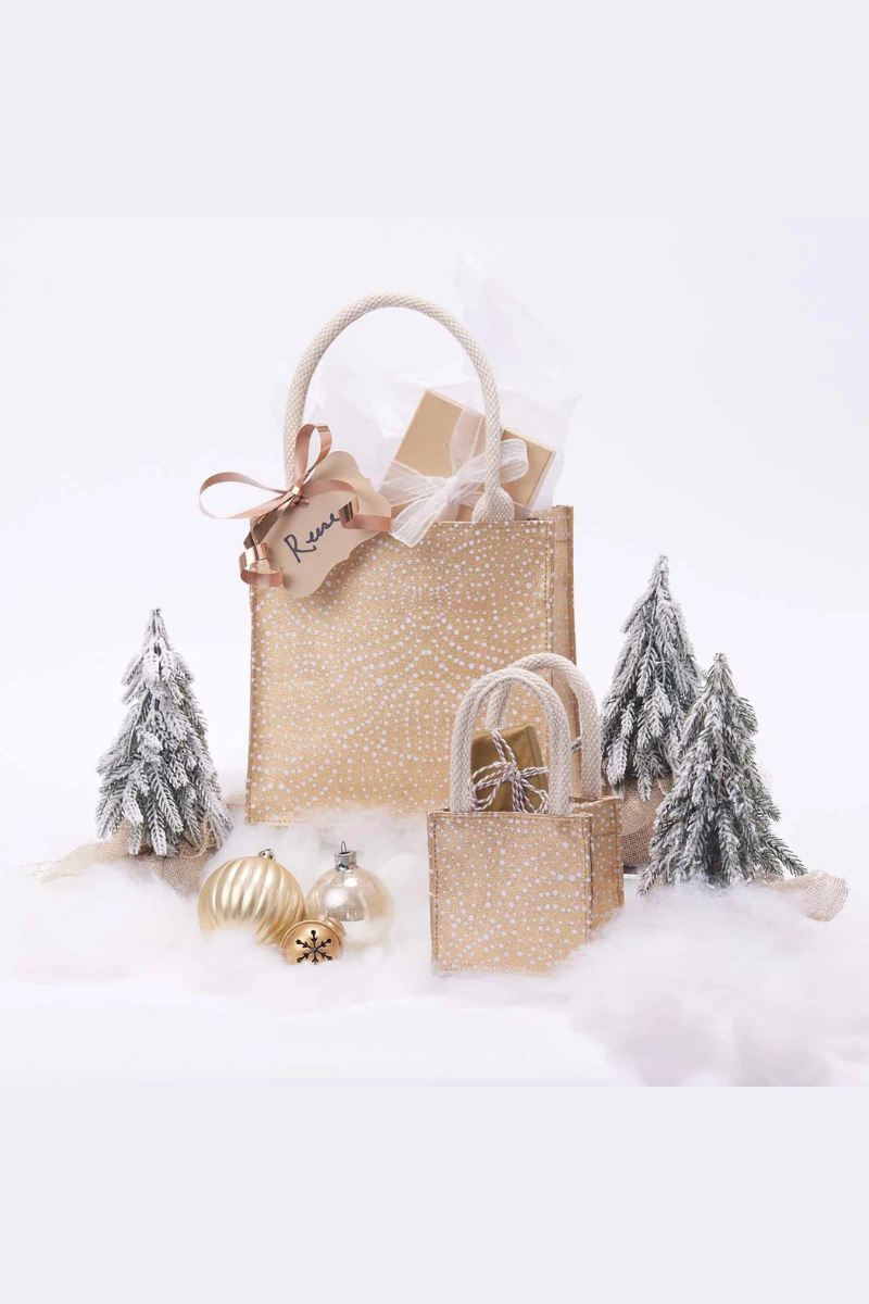 Filigree Gold Small Reusable Gift Bag