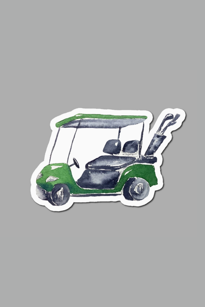 Golf Cart Golfing Sticker