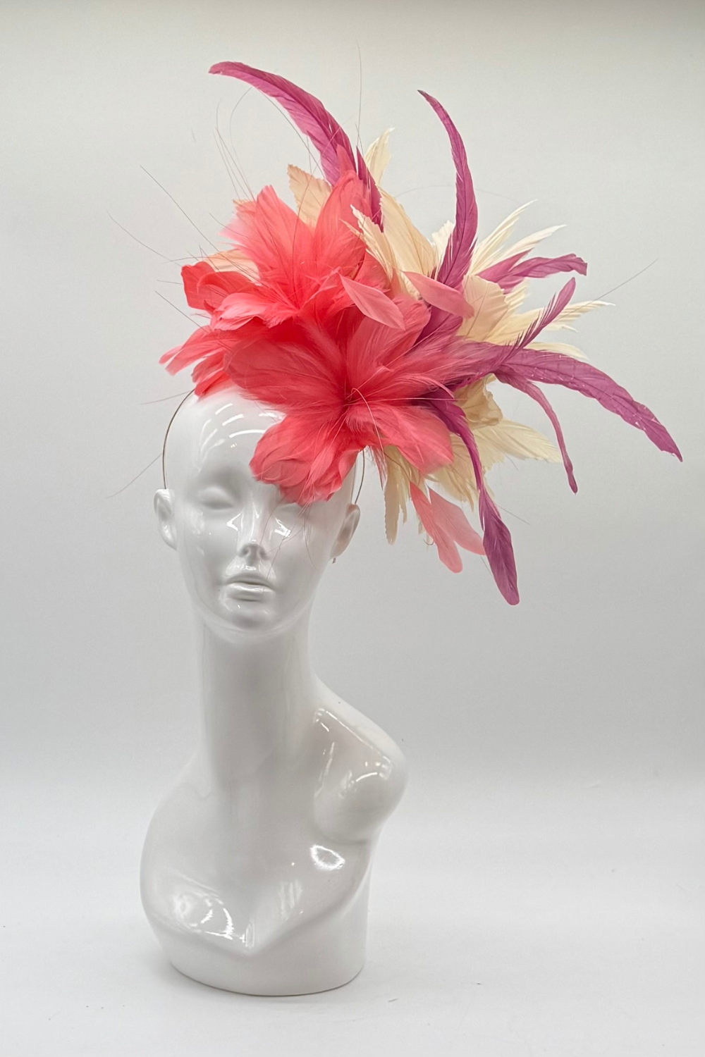 Coral and Plum Dreams Fascinator - FINAL SALE