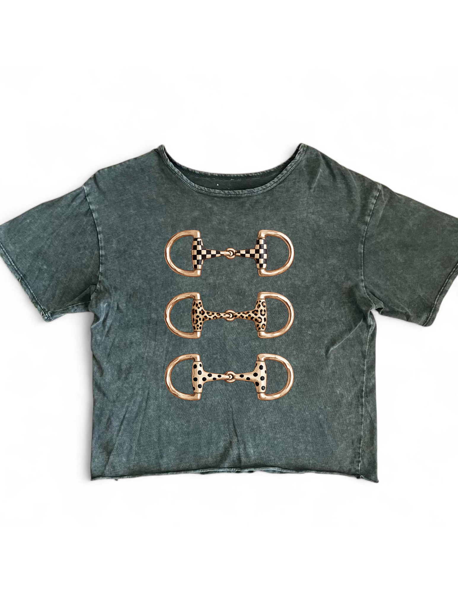 Glam Horse Bits Cropped Graphic Tee