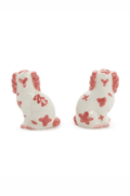 Pink Staffordshire Dog Salt and Pepper Shaker Set