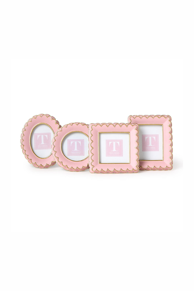 Pink Scalloped Mini Photo Frame