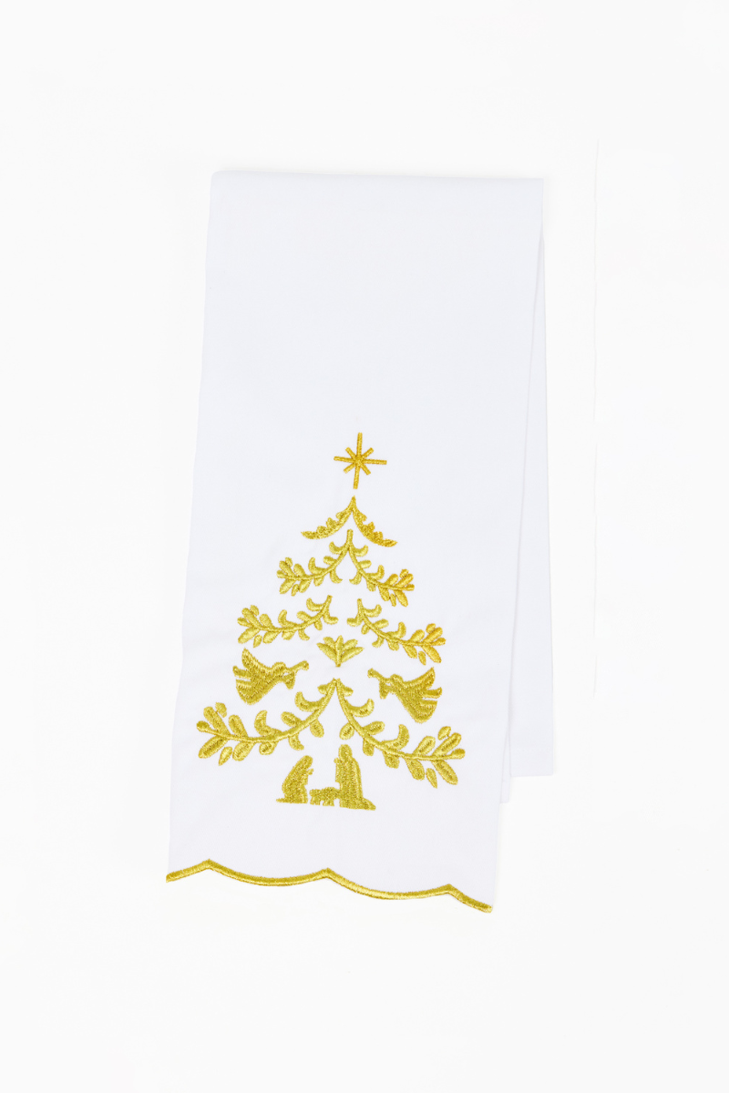 Nativity Tree Tea Towel