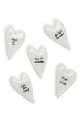 Mini Heart Pebble - Porcelain Keepsake