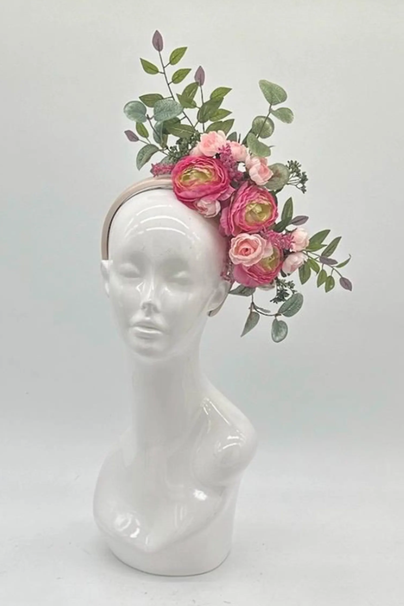 Rosy Canopy Fascinator- FINAL SALE