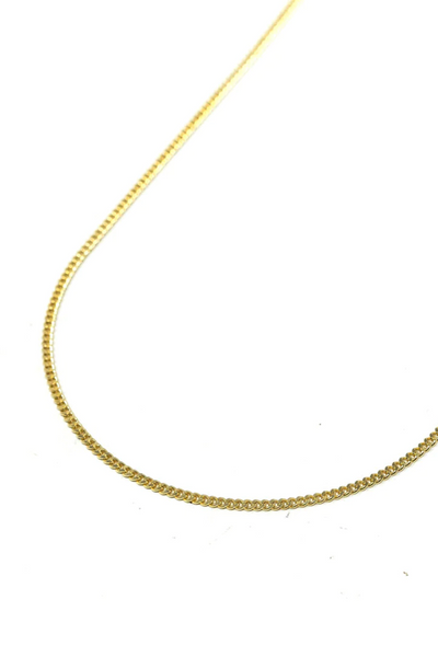 Skinny Curb Chain Necklace - Charm Bar
