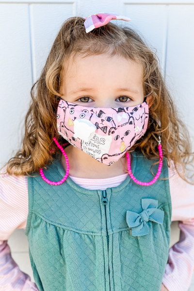 Pink Kitty Kids Premium Mask - Includes Filter
