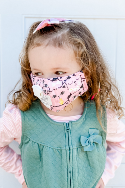 Pink Kitty Kids Premium Mask - Includes Filter
