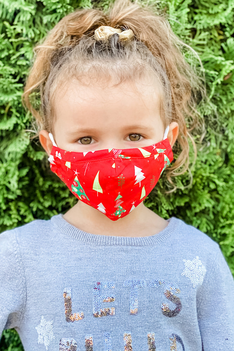 Red Christmas Essential Kids Mask