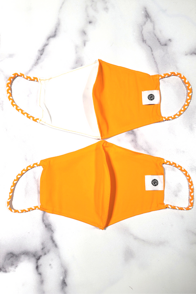 Holland Orange & White Simple Masks- 2-Pack From PinkTag