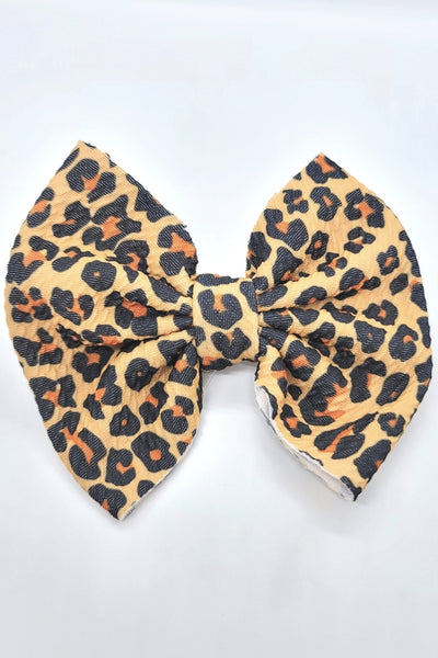 Sassy Bow- Brown Leopard