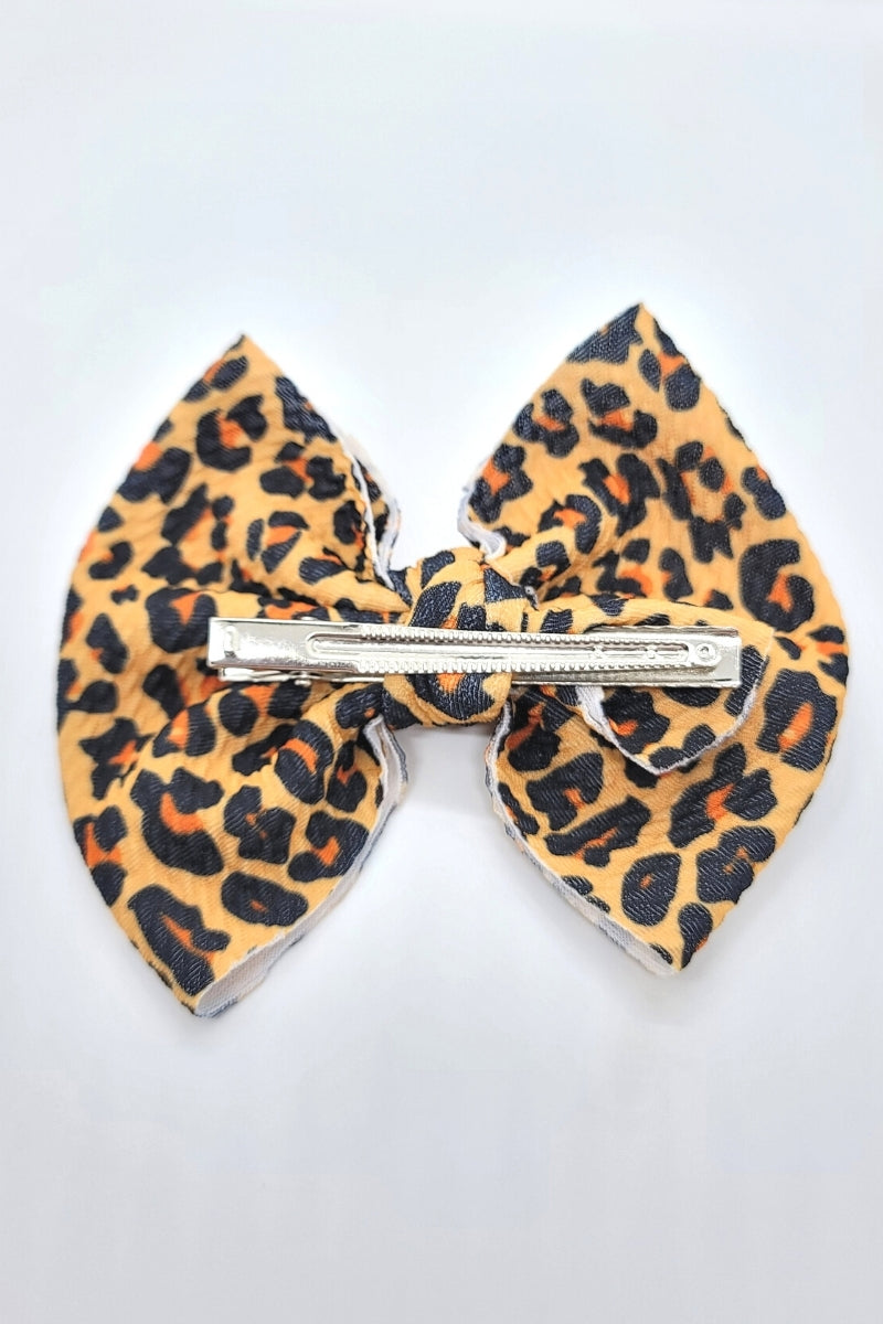 Sassy Bow- Brown Leopard - FINAL SALE