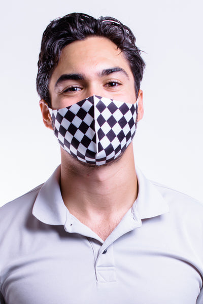 Checkered Stretch Mask Med/Large
