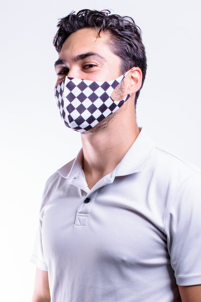 Checkered Stretch Mask Med/Large FINAL SALE