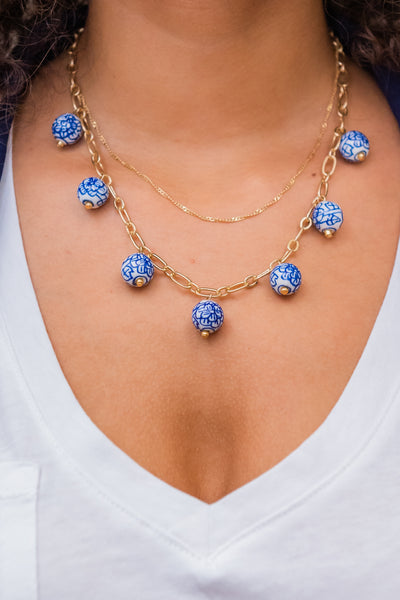 Paloma Chinoiserie Drip Necklace