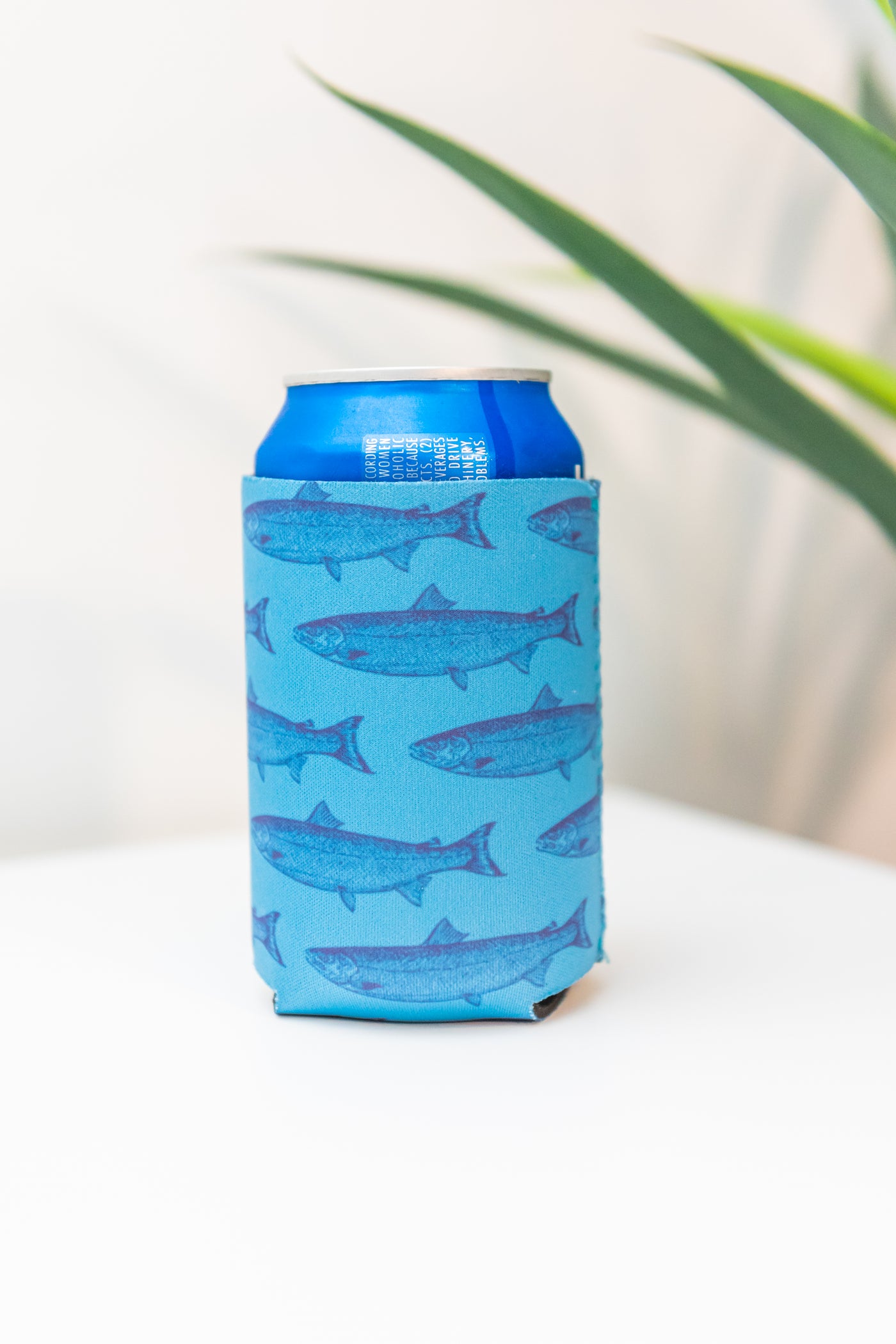 Stubby Can Cooler-Blue Fish