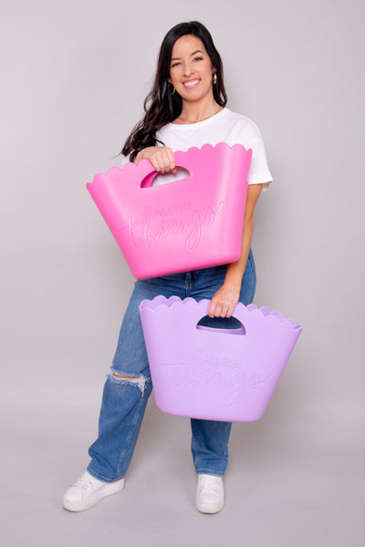 All The Things Jelly Tote-Pink - FINAL SALE