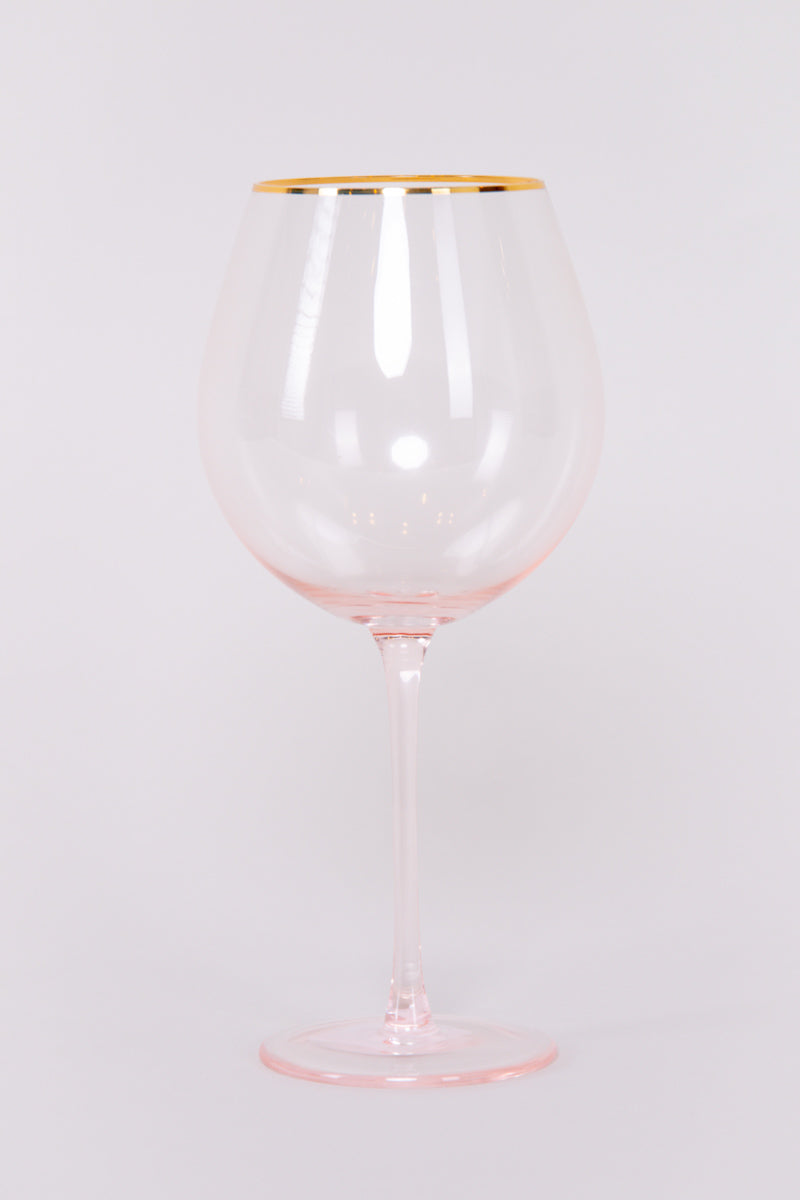Pretty In Pink Wine Glass