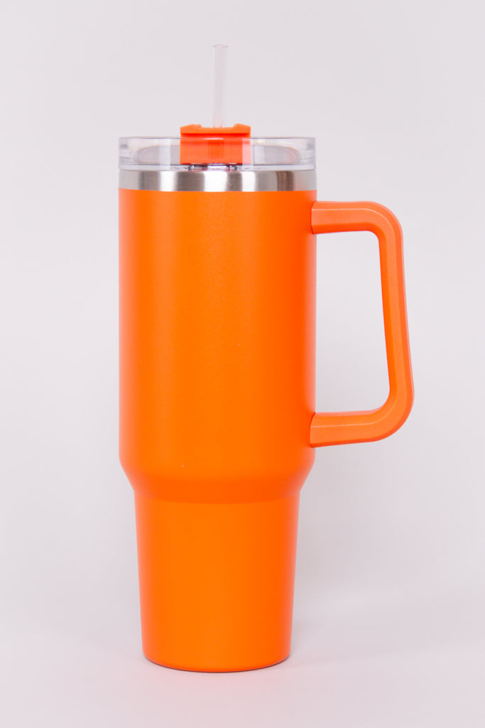 40 oz Orange/White Tumbler